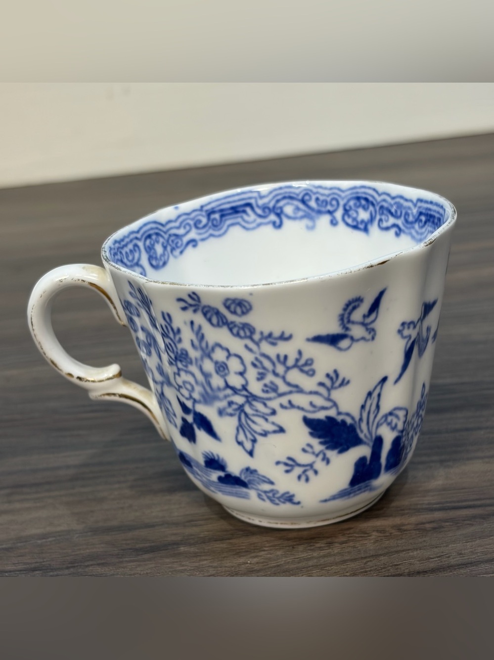 Vintage Royal Albert Crown China Replacement Teacup Blue White Mikado Pattern